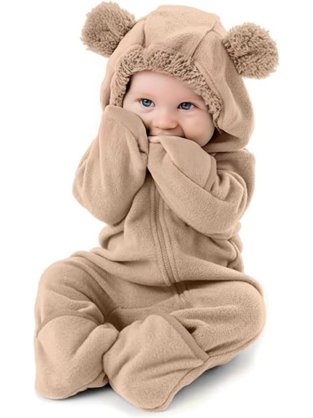 Cozy Fleece Baby Bunting Hoodie Suit, Newborn to 5T, Warm & Soft Winter Wear